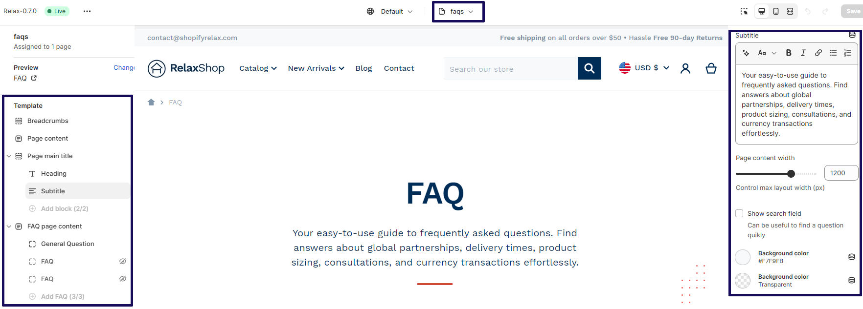 How to add FAQ page and FAQ questions – Swissuplabs
