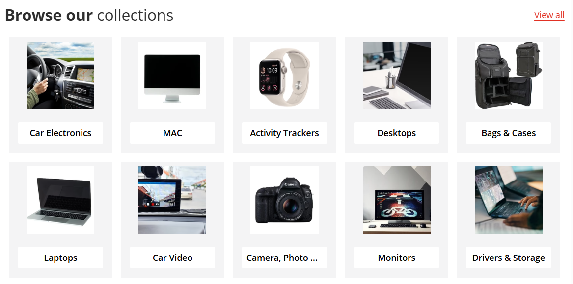 Collection list section – Swissuplabs
